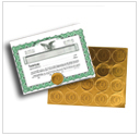 Custom Corporate Gold Wafer Seal